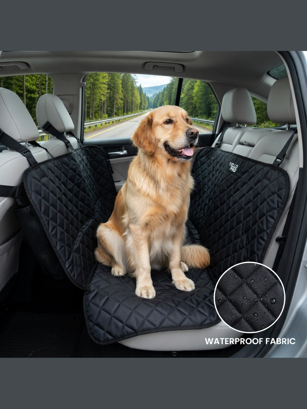 The Calm Ride Car Seat Cover — See-Through Mesh Window for Anxious Dogs