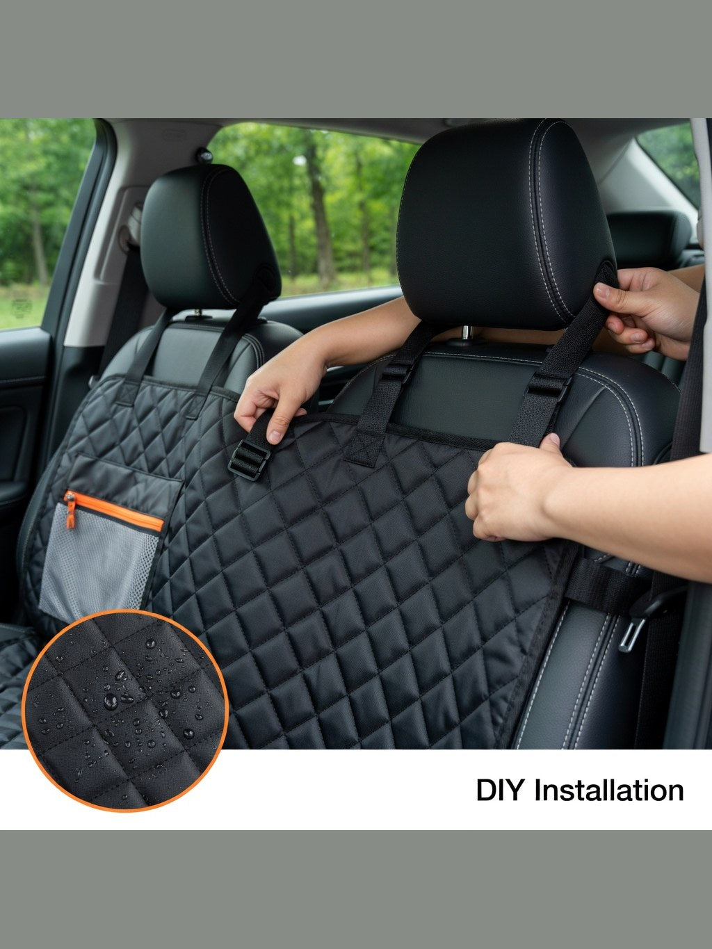 The Calm Ride Car Seat Cover — See-Through Mesh Window for Anxious Dogs